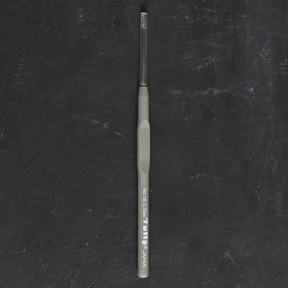 Tulip No.18 0,70 mm Gri Yumuşak Saplı Dantel Tığ - T9GE